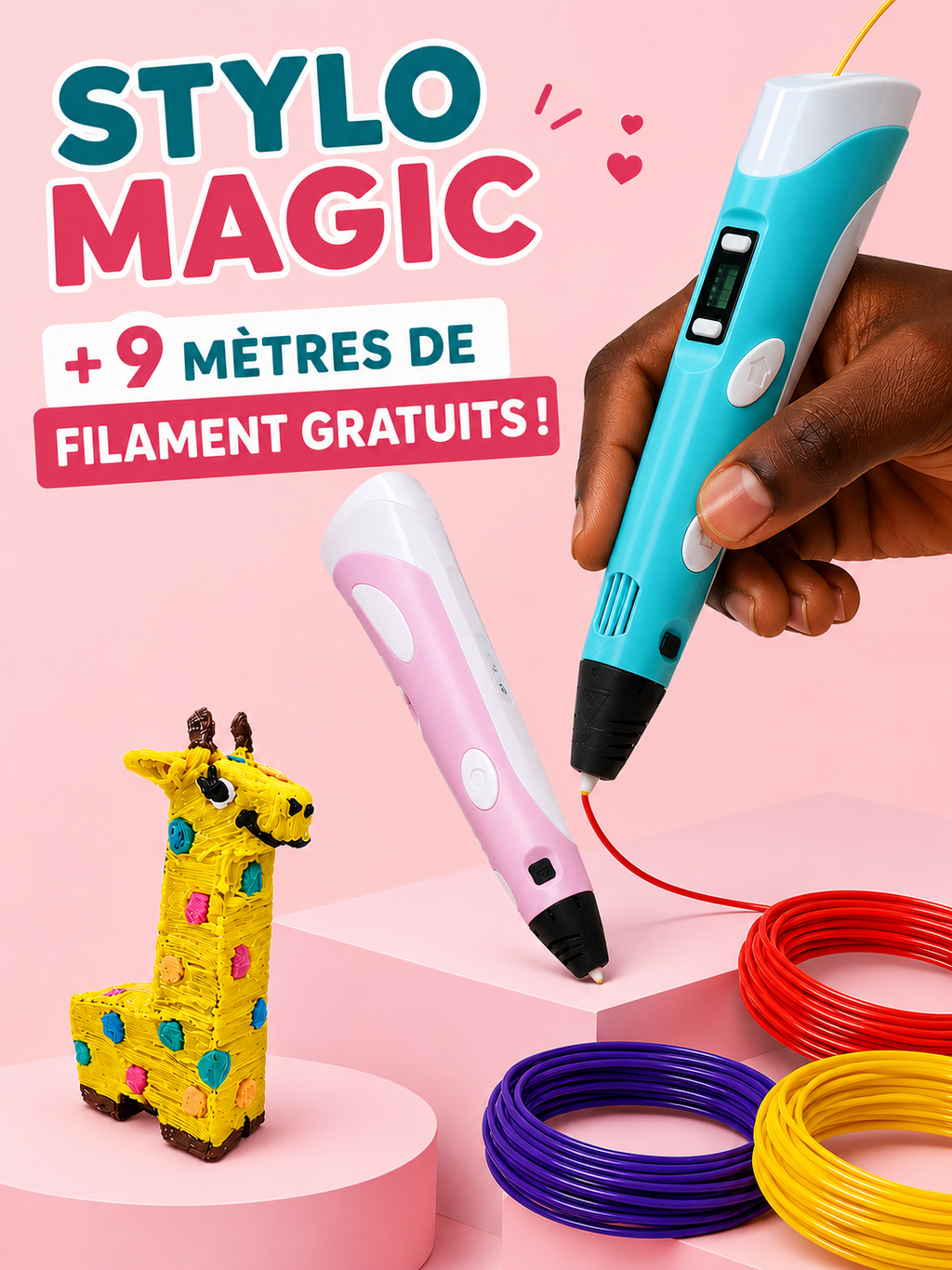 stylo magic +9 métres de filament gratuits
